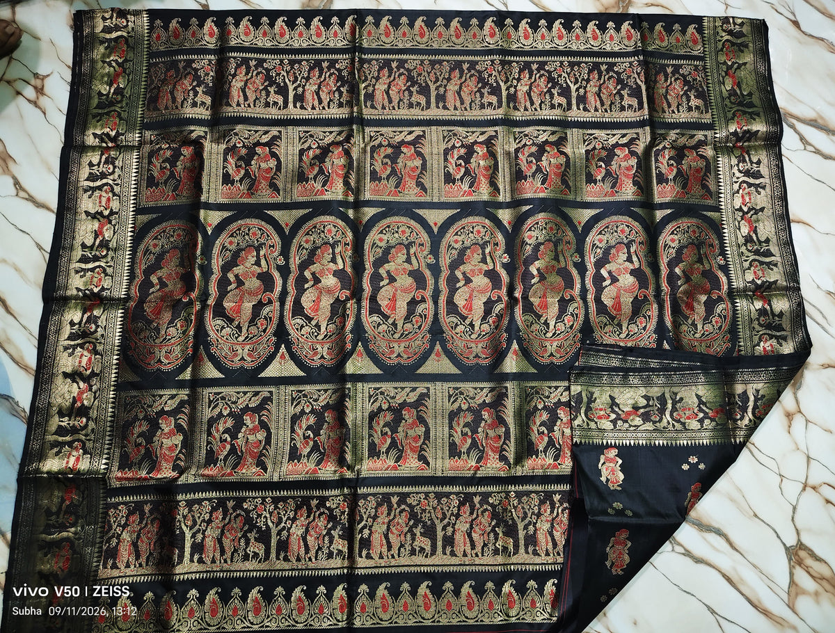 Bishnupuri Meenakari
Swarnochuri
Silk mark certified