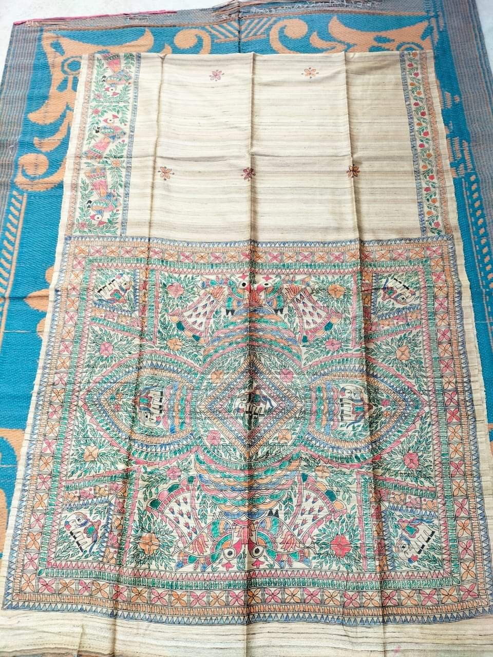 Madhuitha | Tussar Saree with madhubani work