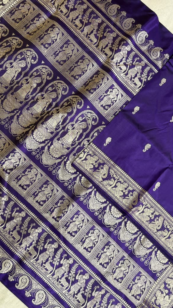 Baluchari sarees.
Material silk with bp.
With silkmark.