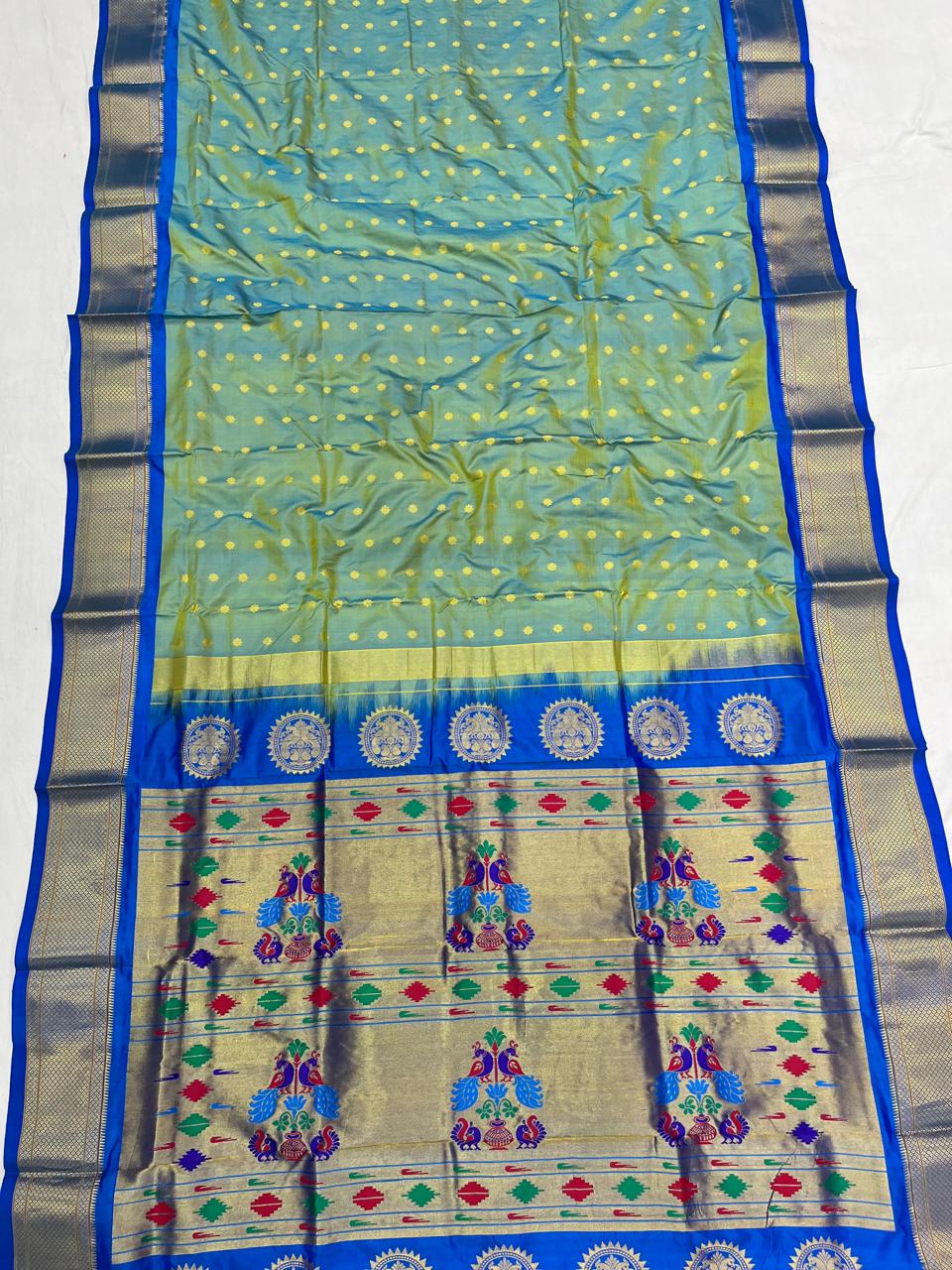 Chakvini | Kalanjali Pure Silk Paithani Saree