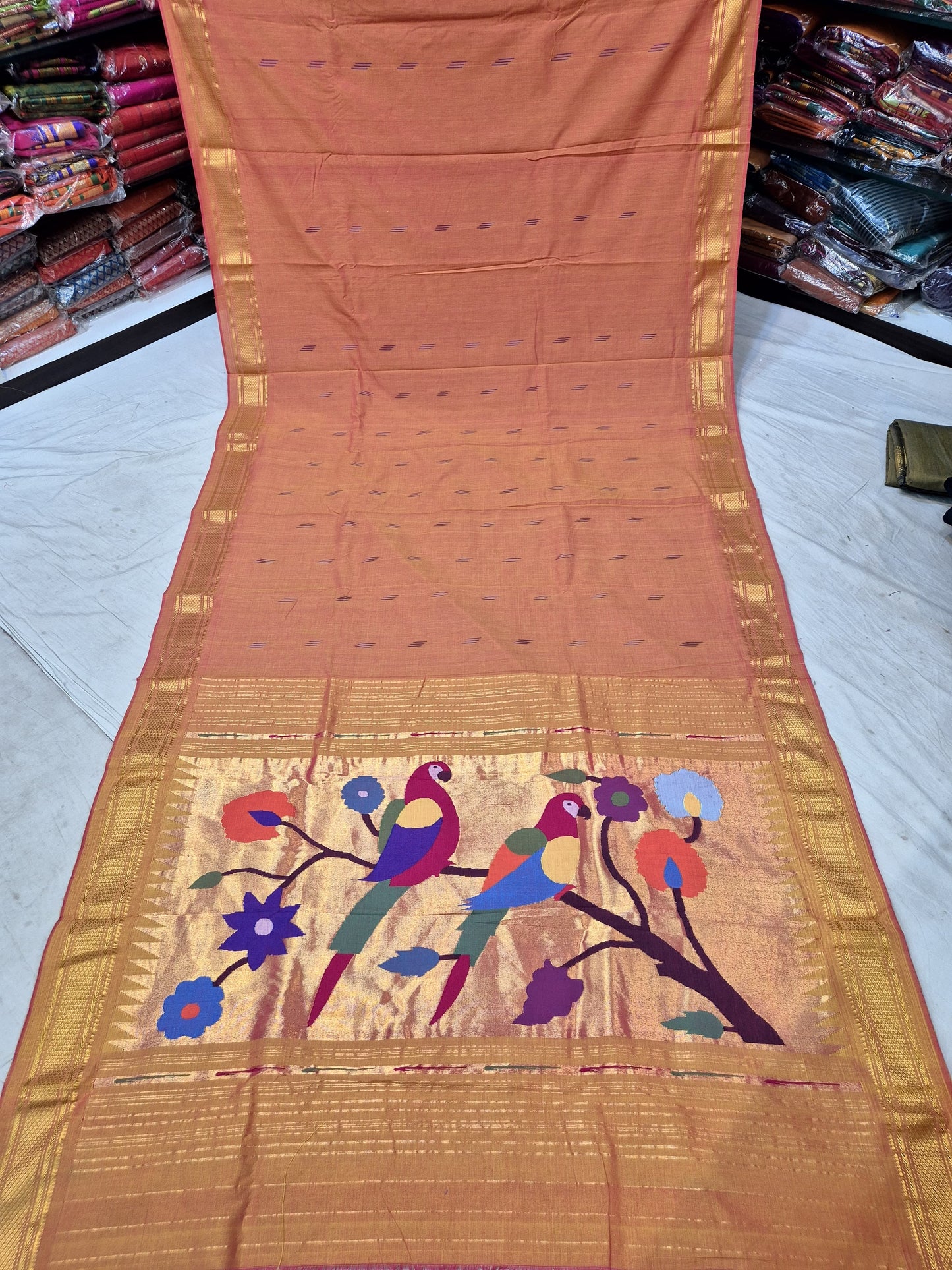 Anika | Cotton Handloom Paithani Saree