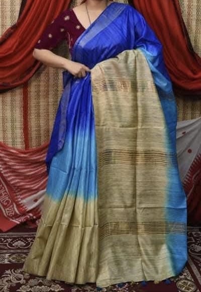 Chavika | Tussar Ghicha Dyed Saree