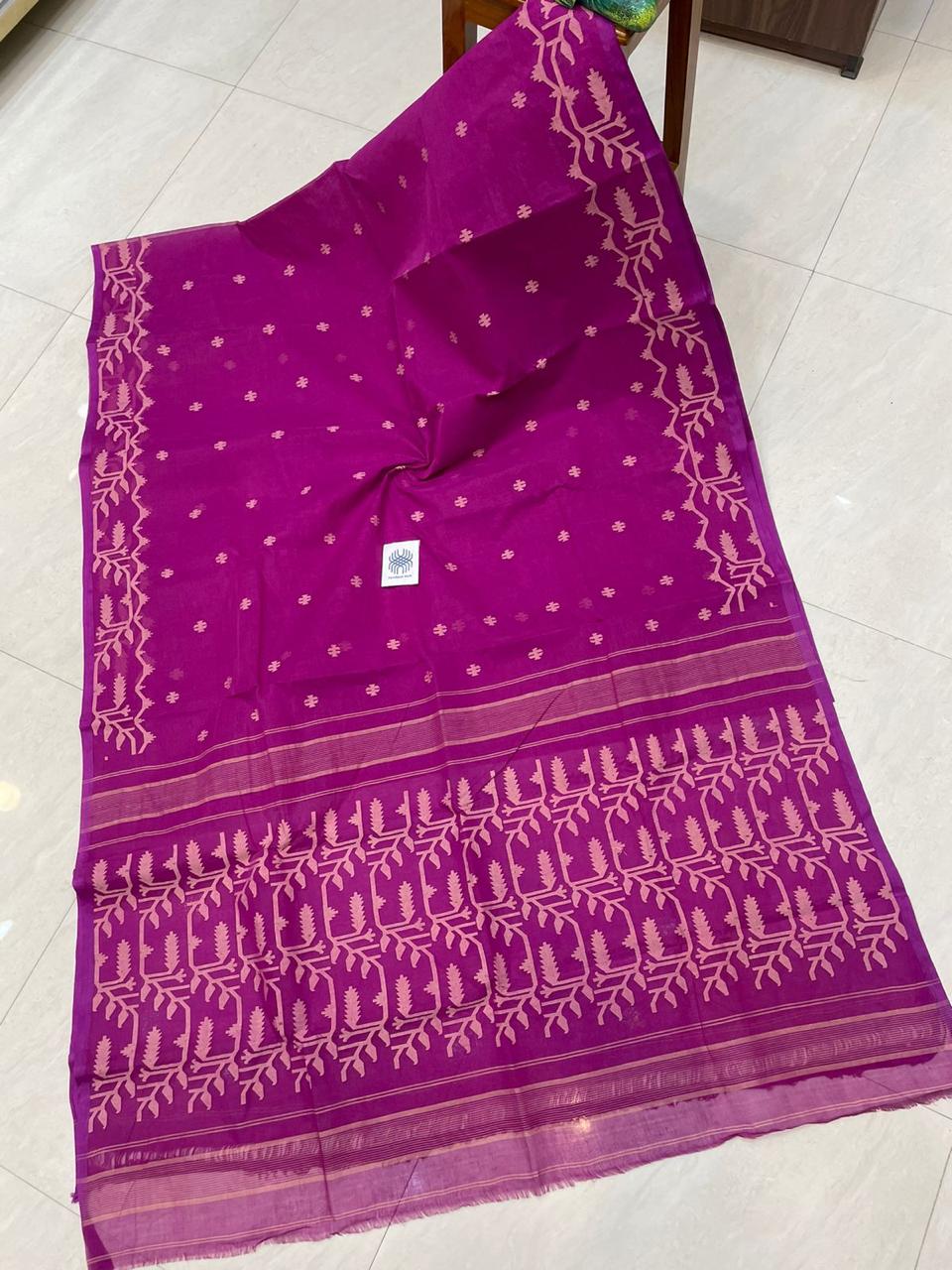 Jayita | handwoven Cotton Needlework jamdani saree