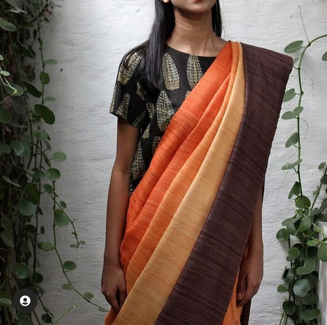 Canmira | Tussar Ghicha Dyed Saree