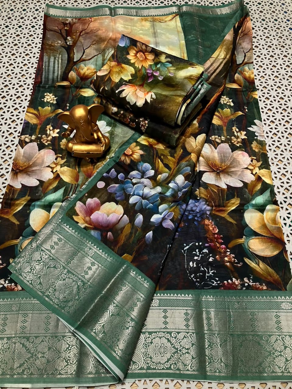 Maahi | Digitally printed cotton silk saree