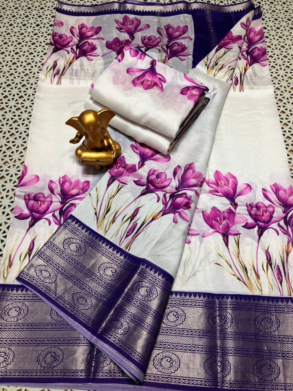 Manju | Digitally printed cotton silk saree