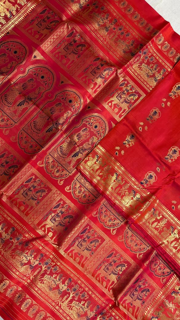 Swarnachari saree.
With silkmark.
Material silk with bp.