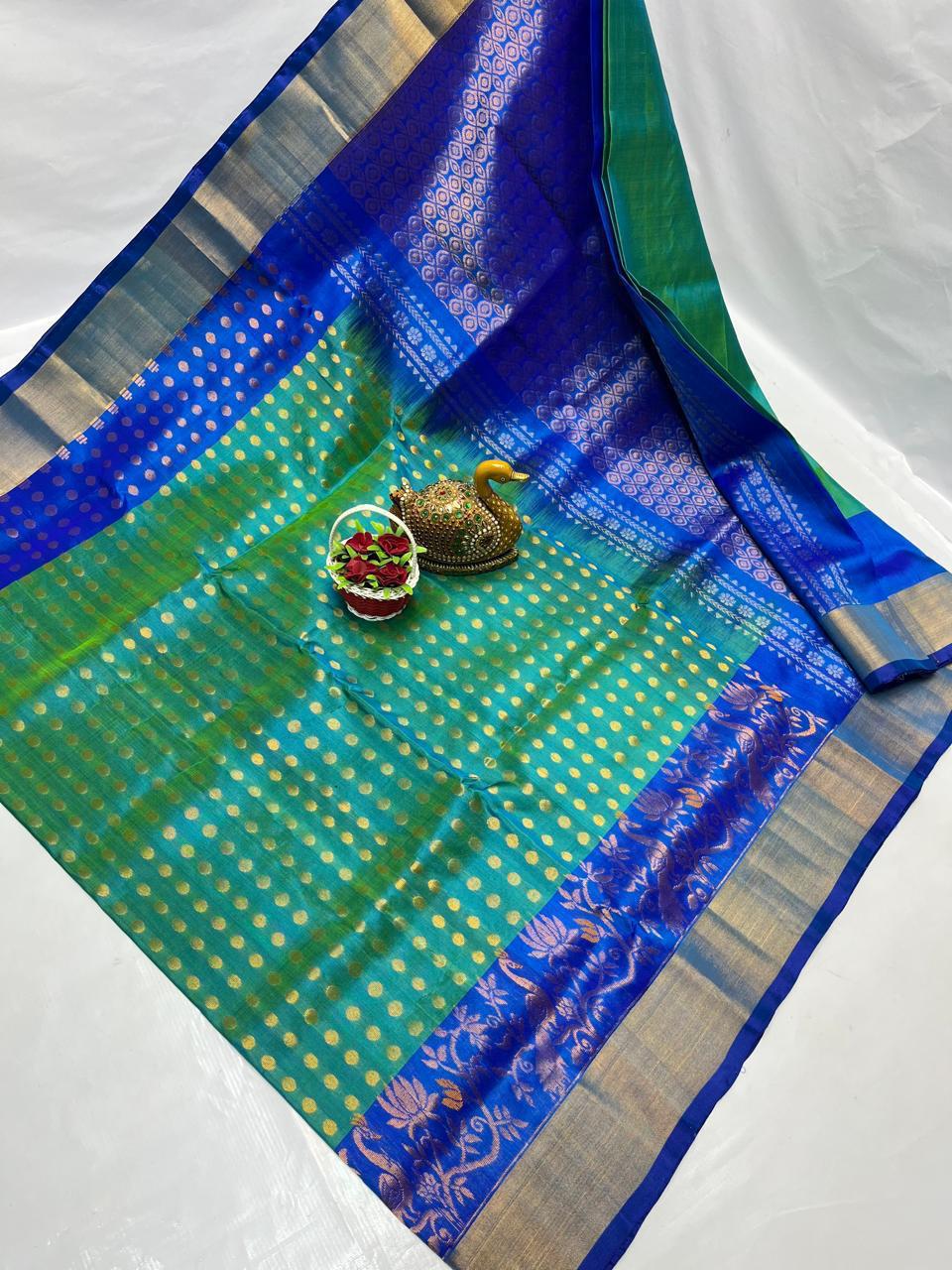 Ujvalita | Uppada Pattu Saree with all over buttis