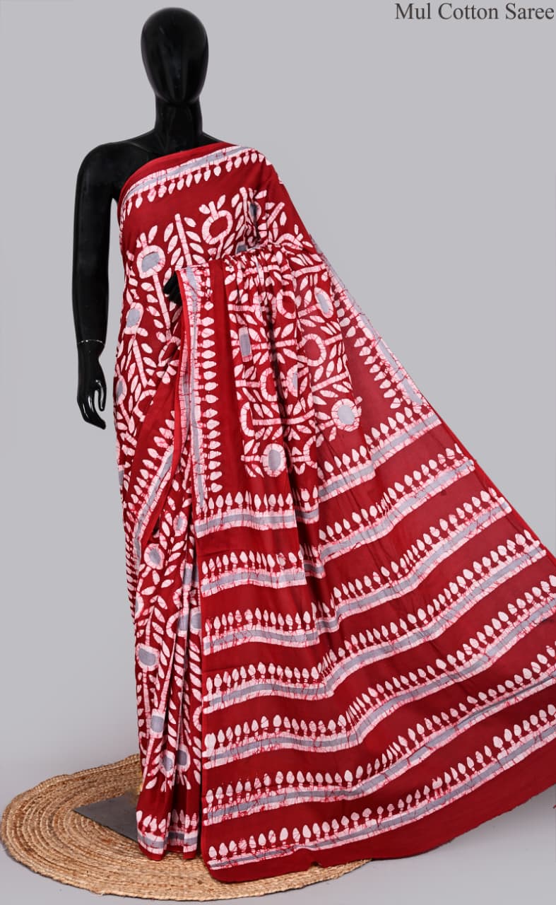premium Traditional Mulmul CottonBeautiful Pure Soft Mulmul Cotton Sarees available*
Size: 6.30 mtr with blouse