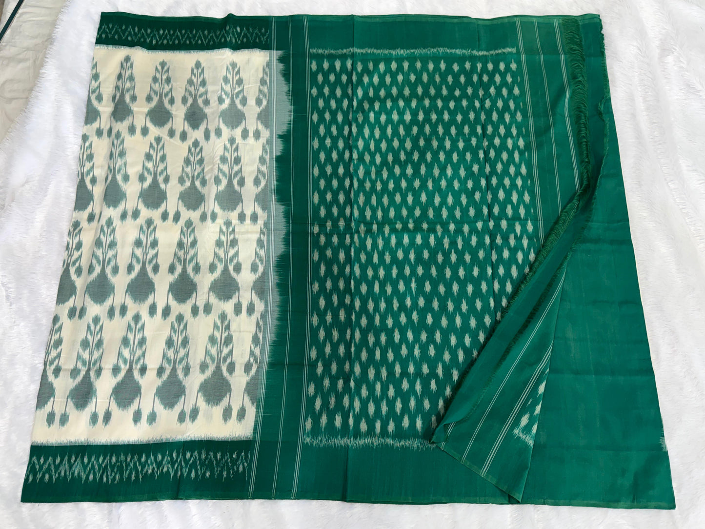 New arrivals
Pure Mercerized 100 count
double ikat cotton sarees
With blouse included with saree