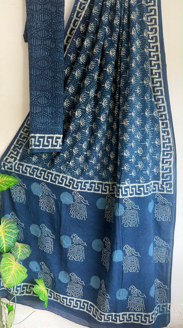 block prints on mul cotton