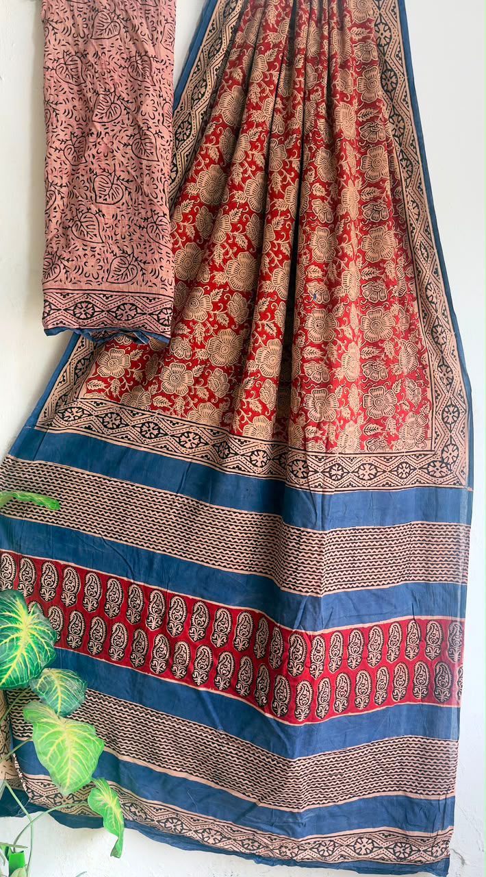 block prints on mul cotton
