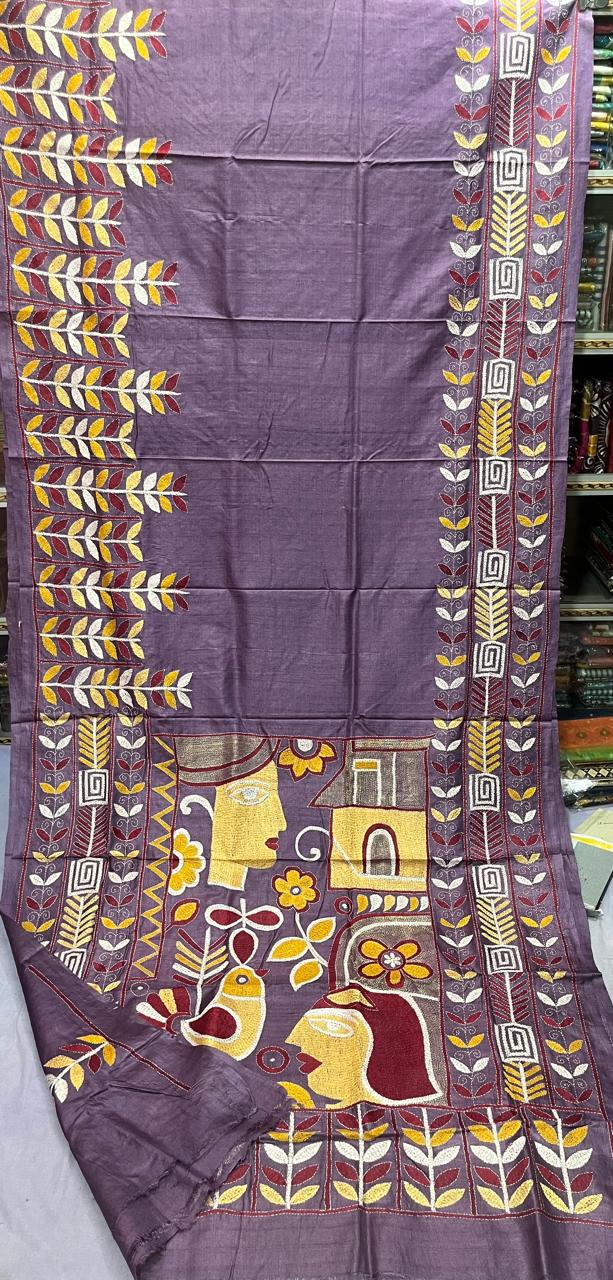 Available tashar katha stich saree
With bp
With silk mark