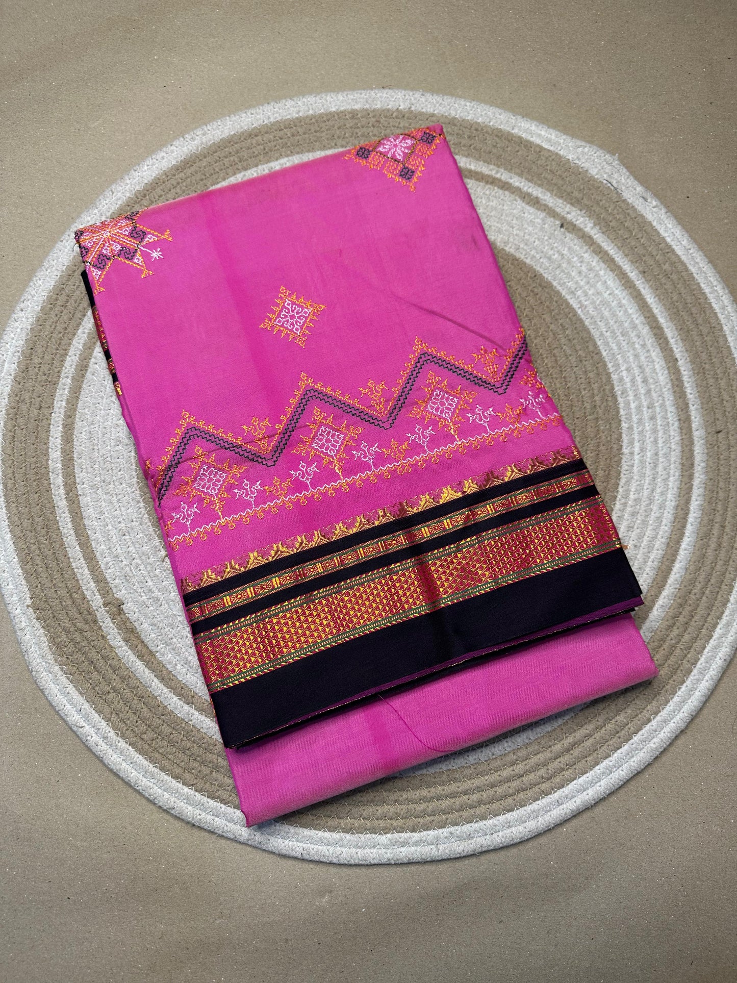 Kasvya | Kasuti Work on Cotton Saree