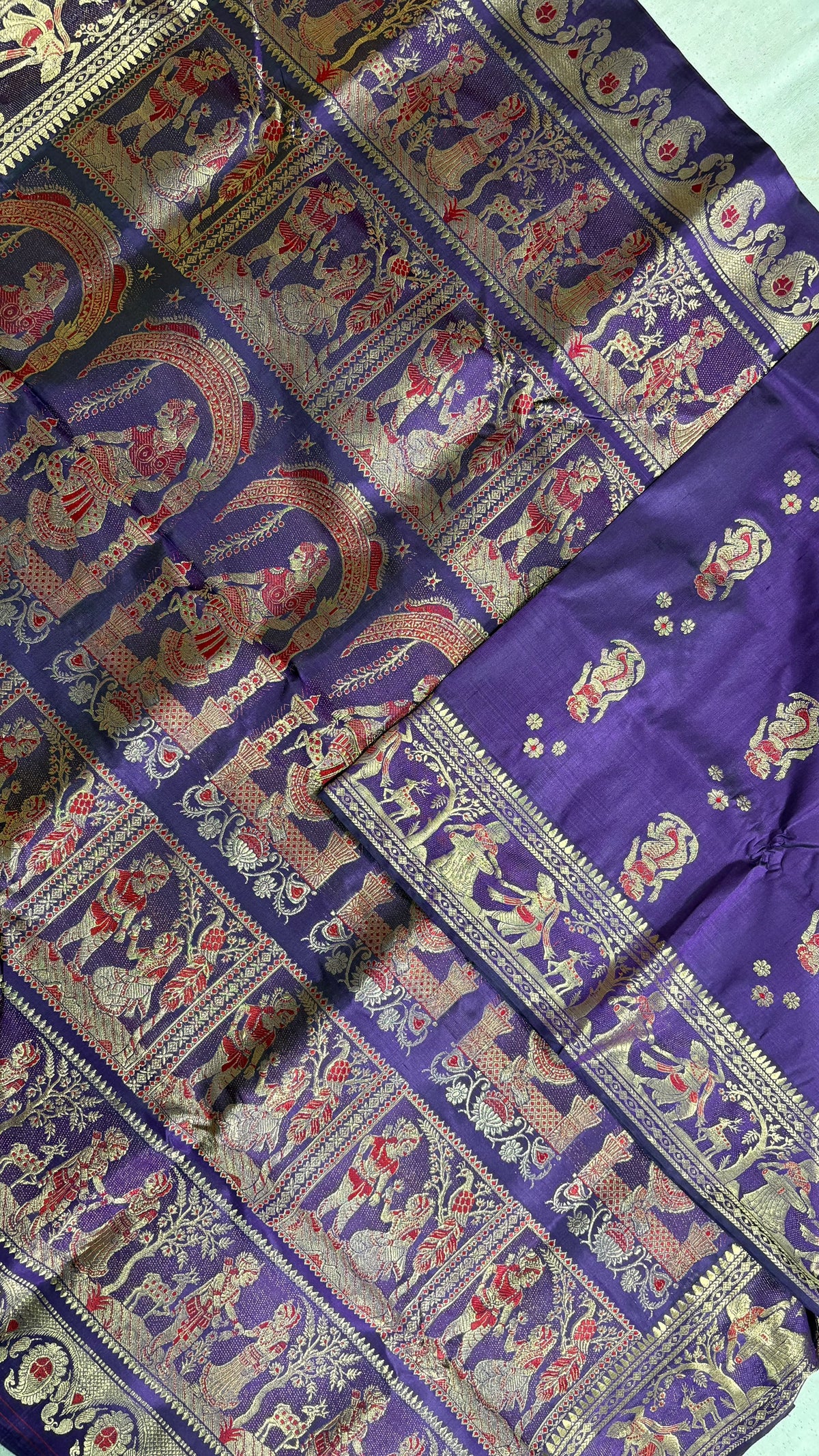 Swarnachari Saree, Silk with blouse piece with silkmark