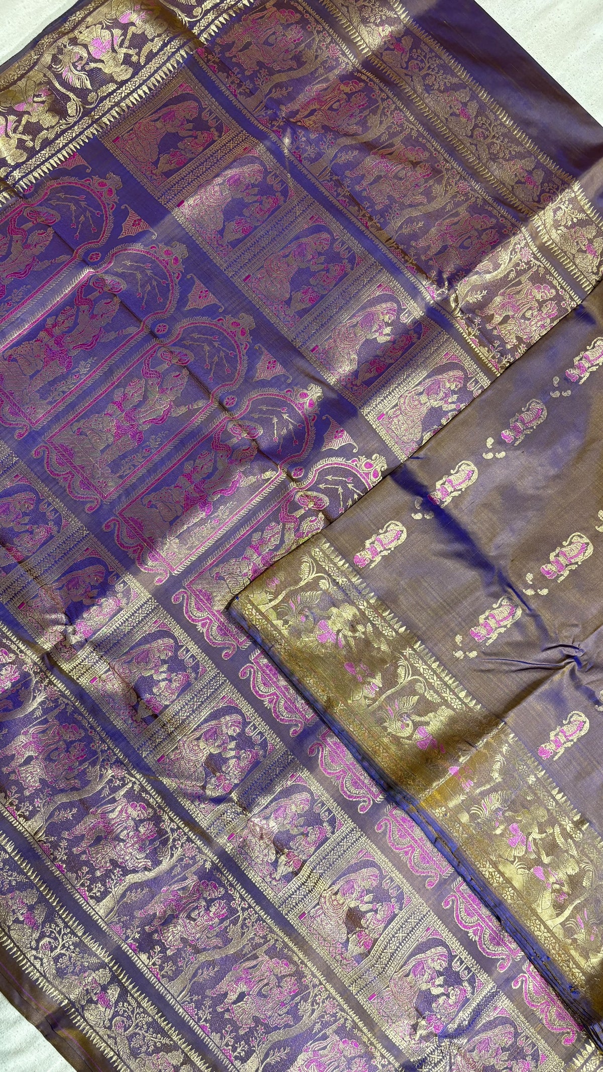 Swarnachari Saree, Silk with blouse piece with silkmark
