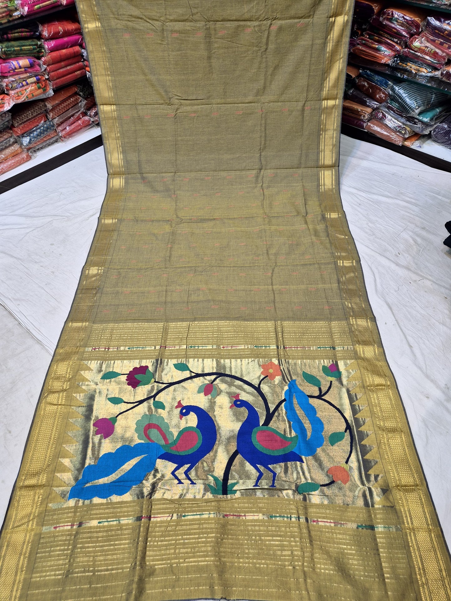Aadhya | Cotton Handloom Paithani Saree