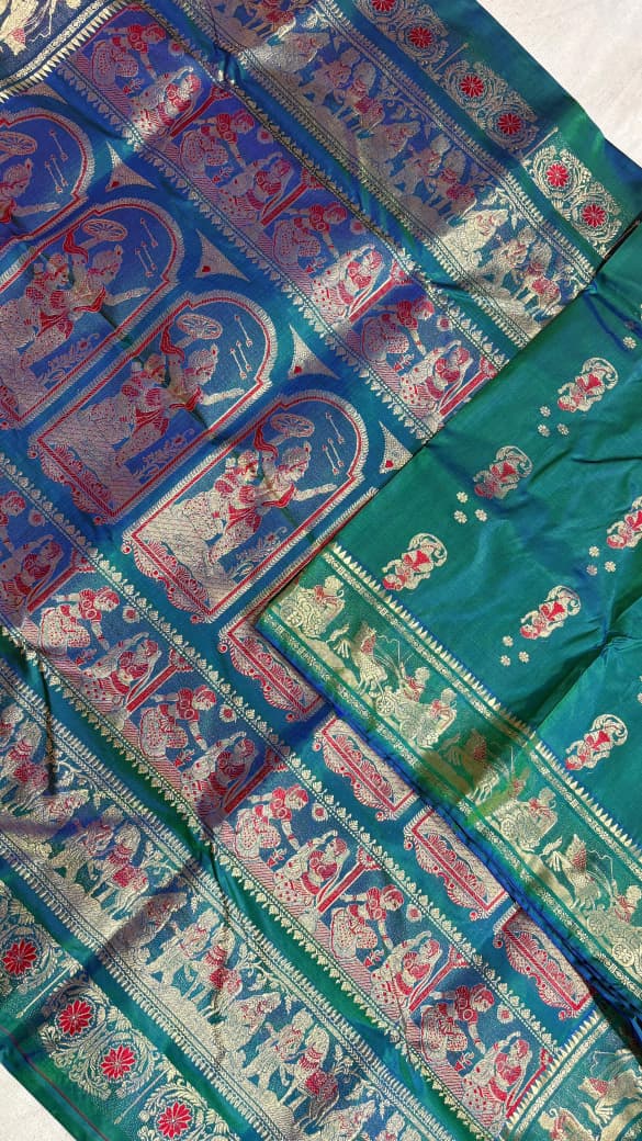 Swarnachari Saree, Silk with blouse piece with silkmark