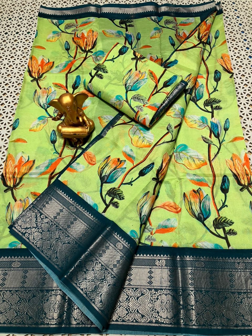 Malti | Digitally printed cotton silk saree