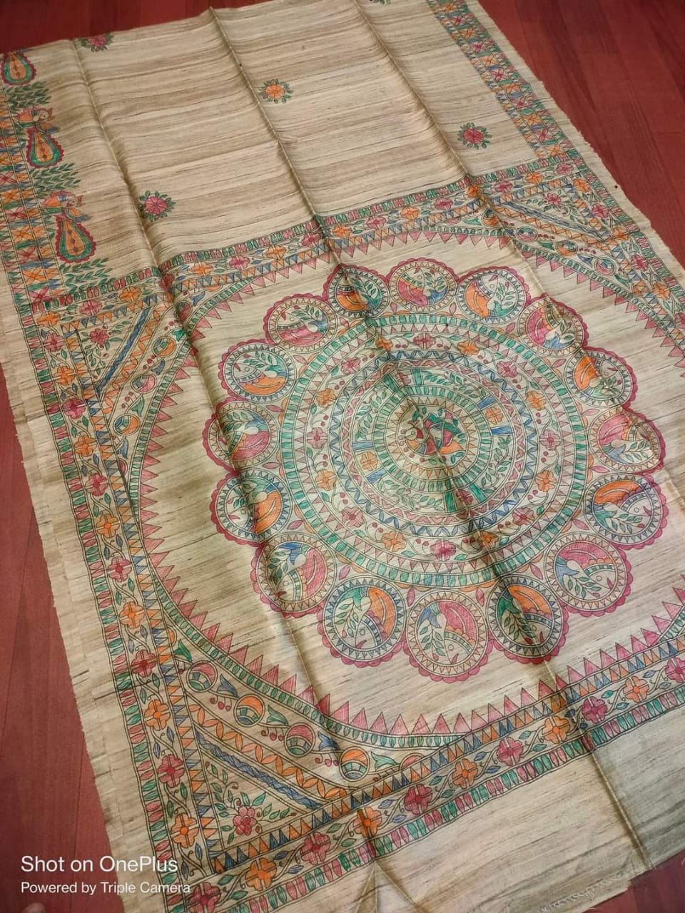 Madhuni | Tussar Saree with madhubani work