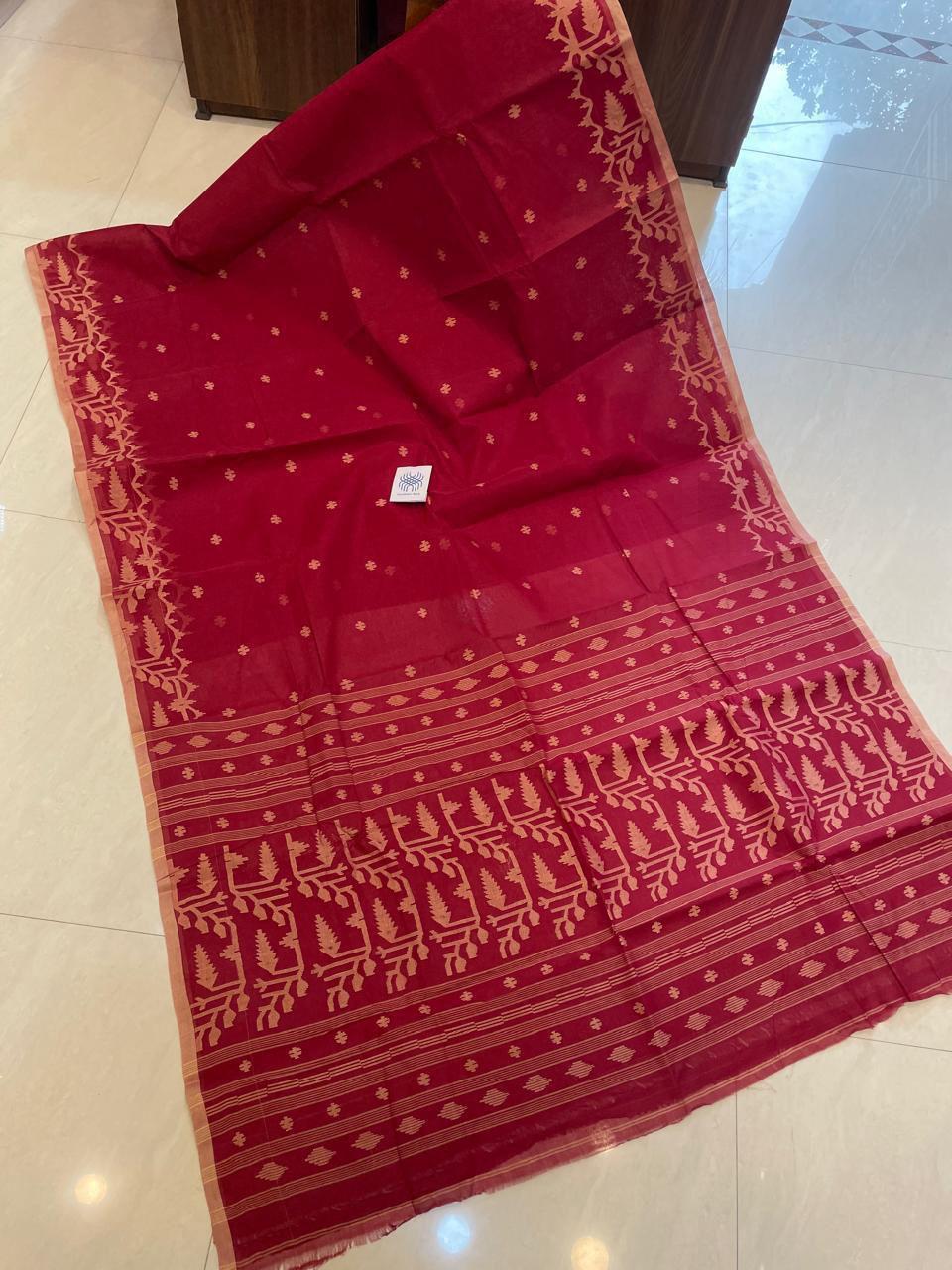 Jaipriya | handwoven Cotton Needlework jamdani saree