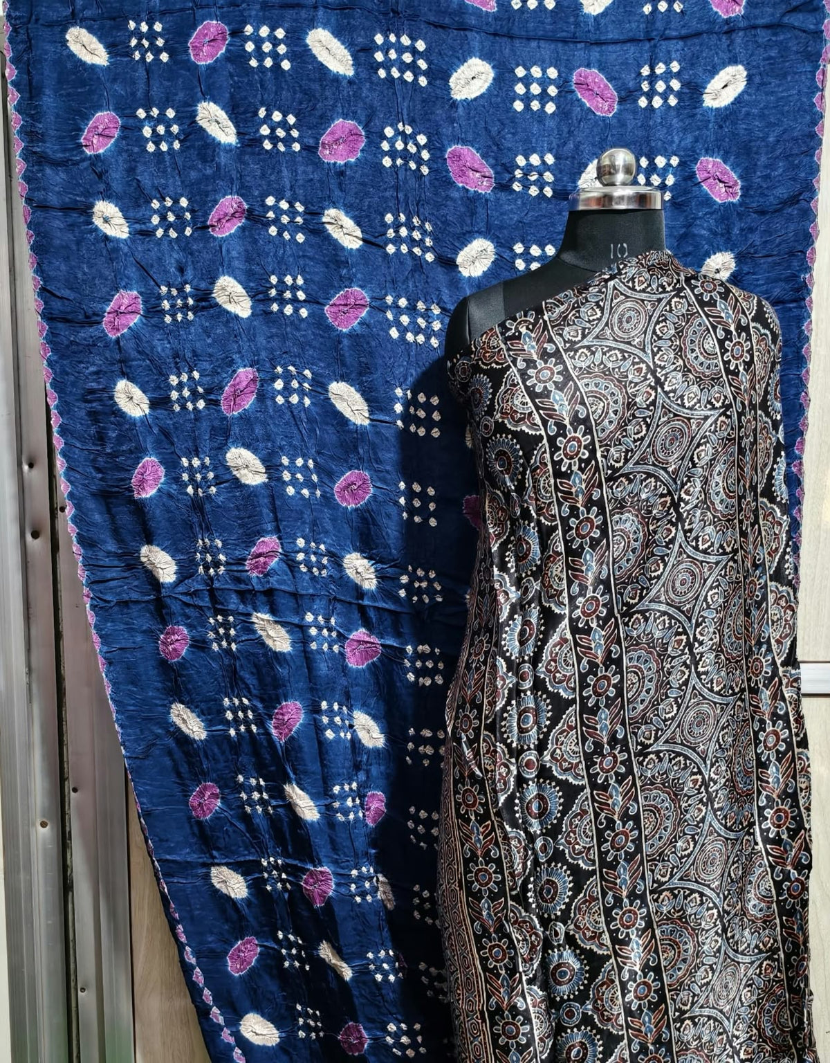✨ Pure Modal Silk Ajrakh Shibori saree✨*
*🌸 Premium Natural Dye Ajrakh Hand Block Print with Shibori hand bandhej saree*
*👗 Fabric Details*:
• *saree 6.50 miter . Full cut*..
*⭐ Highlights*
• 100% Premium Quality
• Natural Dye
• Authentic Ajrakh Hand Block Print
• Elegant Shibori Design
• Soft, Comfortable & Rich Finish