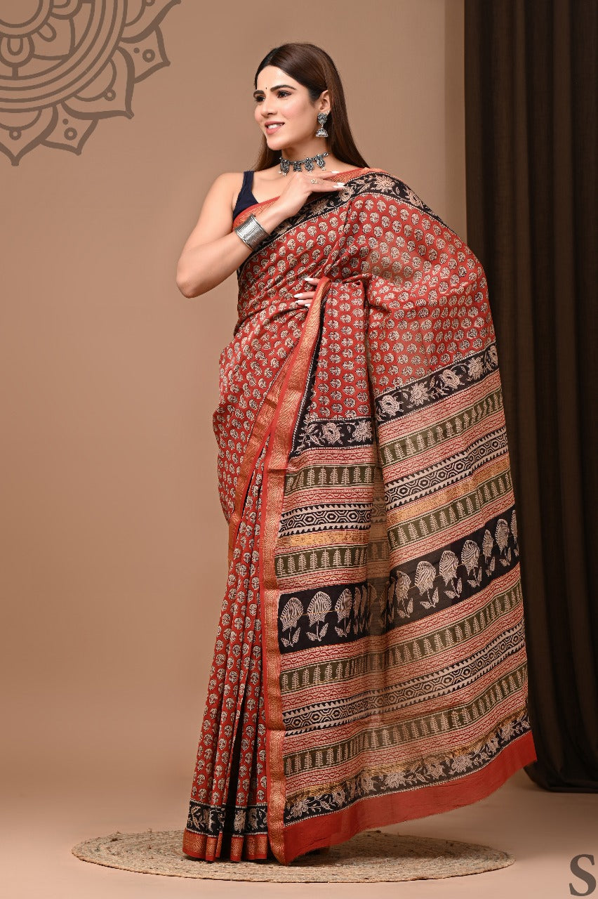 Manushri | Block prints on cotton silk