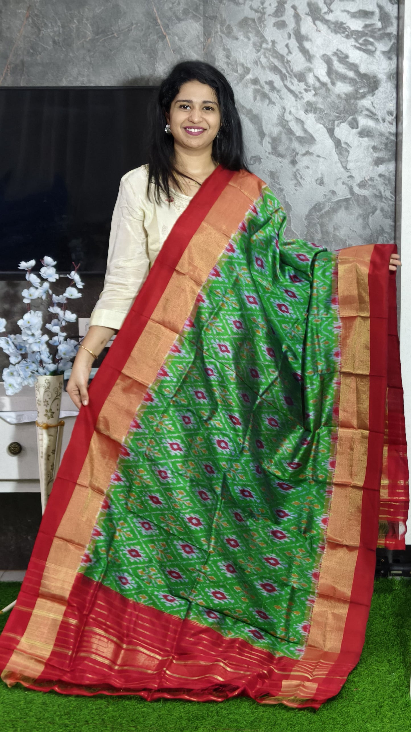 Ipsita | Ikat pure silk dupatta