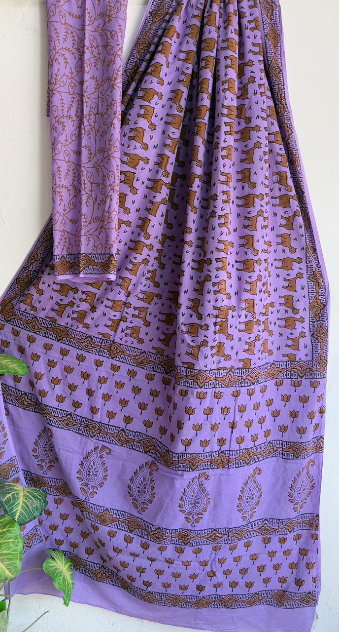 block prints on mul cotton