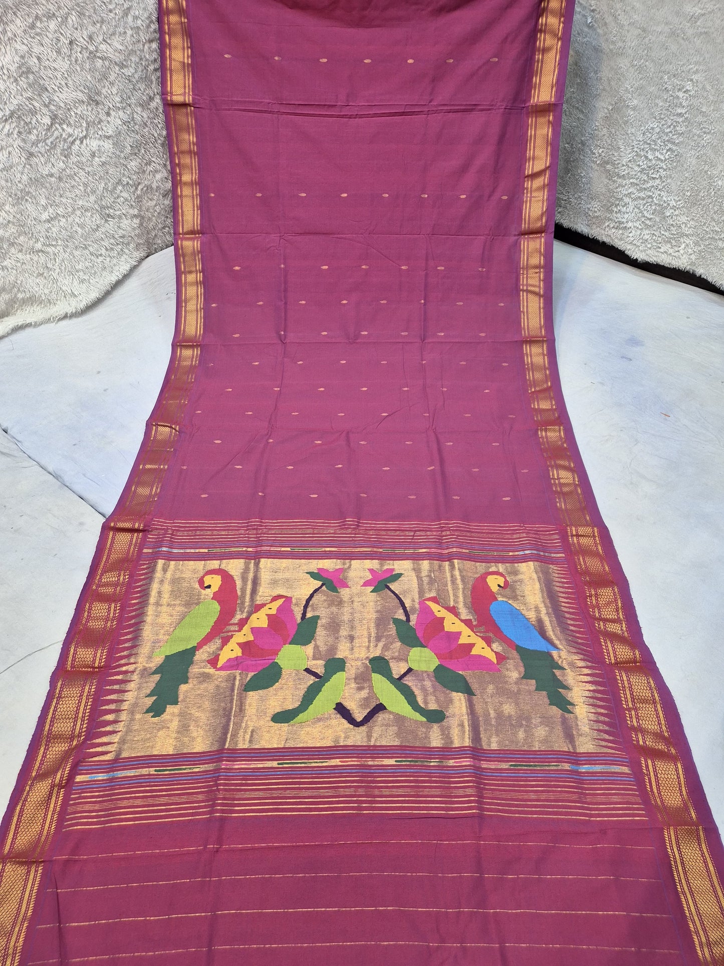 Pure Cotton handwoven paithani saree