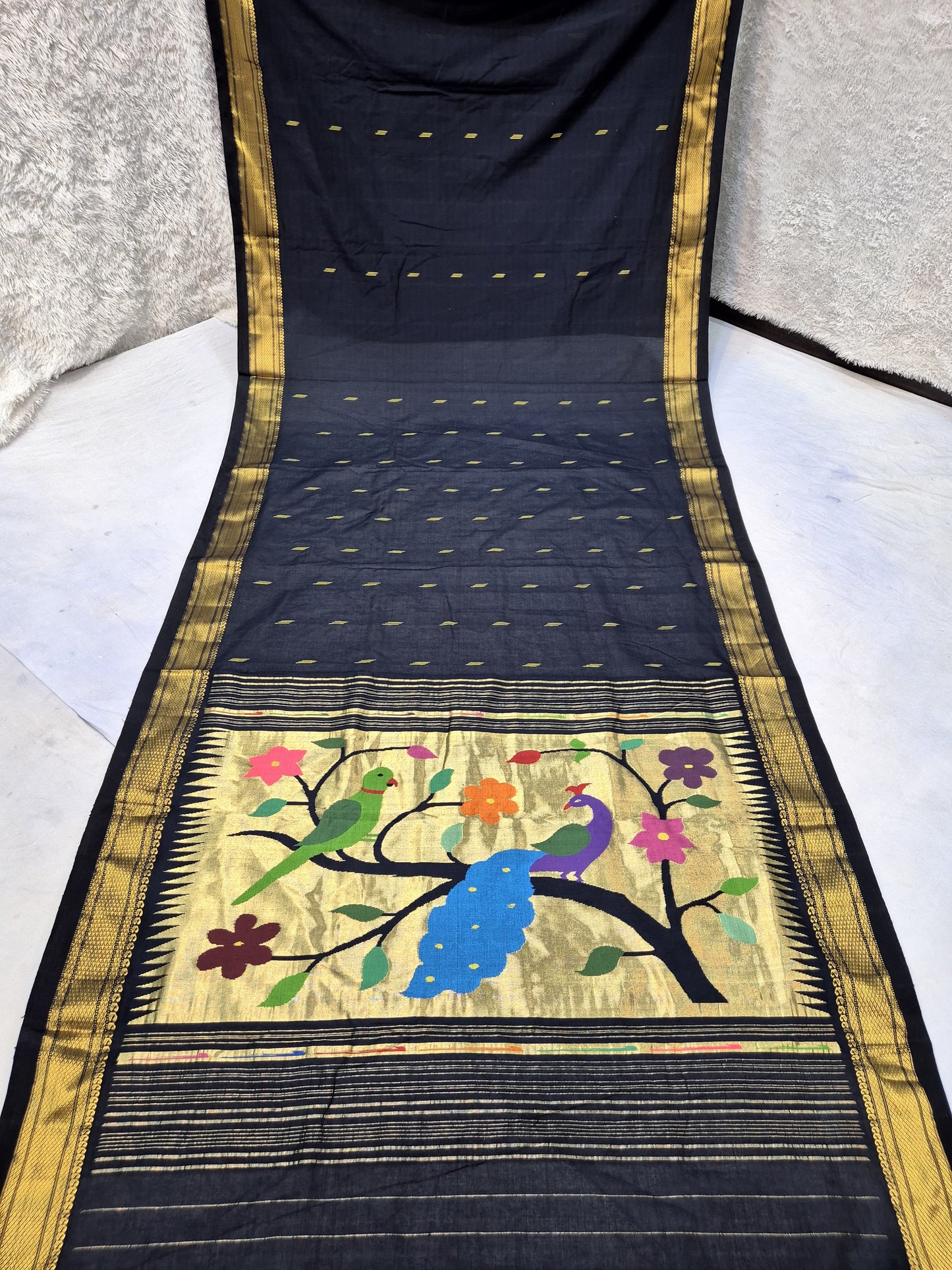 Pure Cotton handwoven paithani saree
