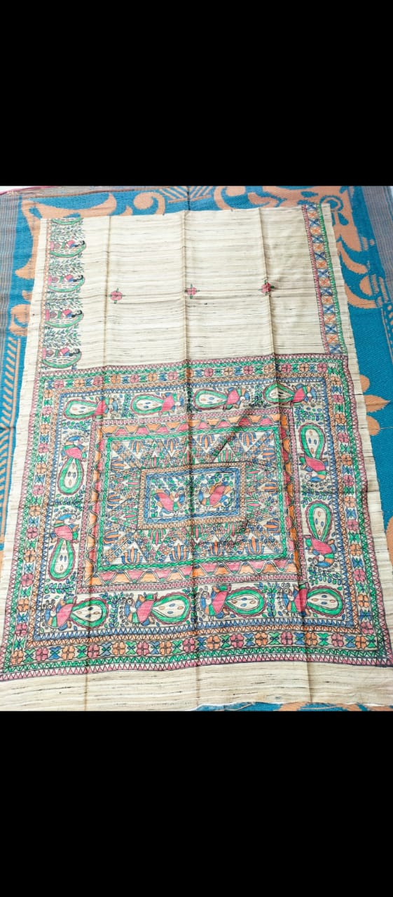 Madhavipriya | Tussar Saree with madhubani work