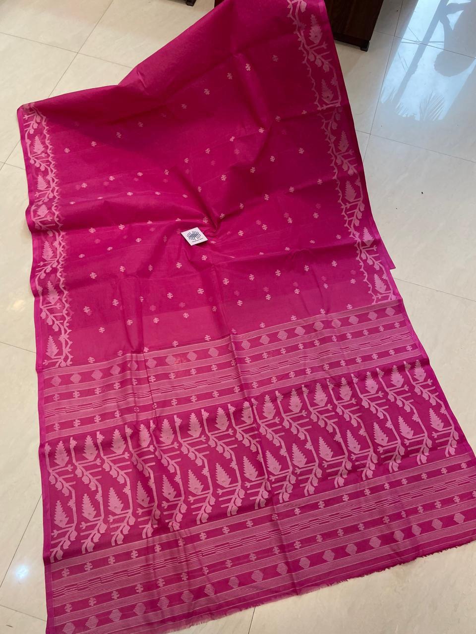 Jaimala | handwoven Cotton Needlework jamdani saree