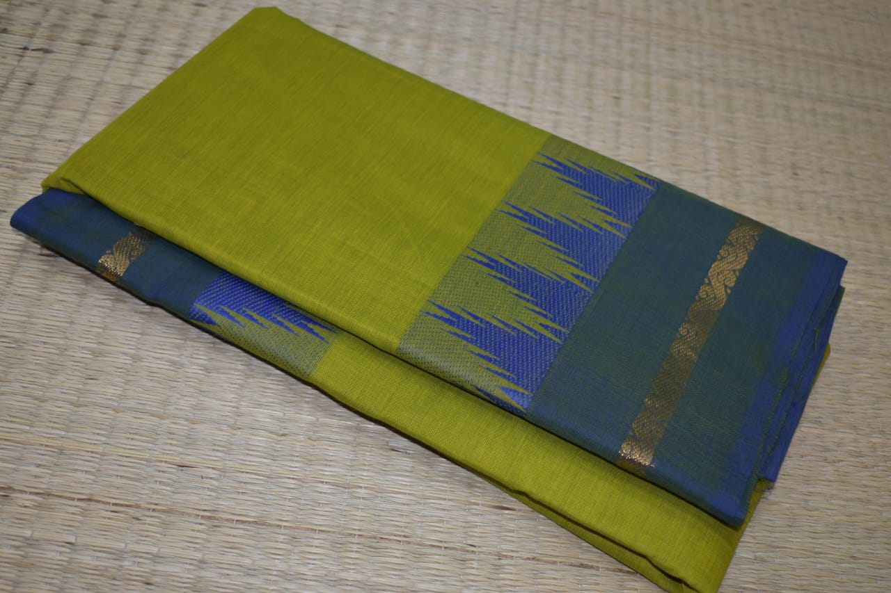 Chettinadu Cotton Saree in Green