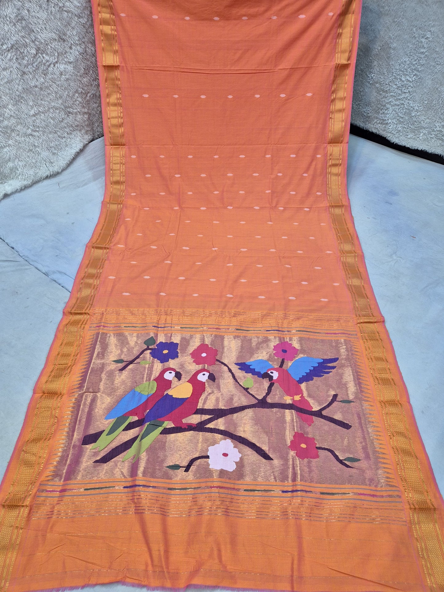 Pure Cotton handwoven paithani saree
