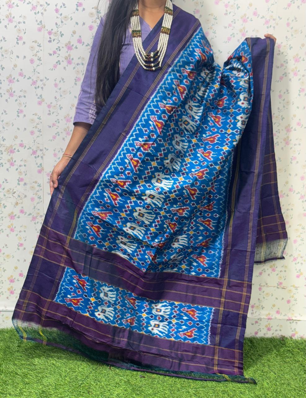 *IKKAT SILK DUPPATA*
*Length: 2.5 meters*
*Height: 36 inches*