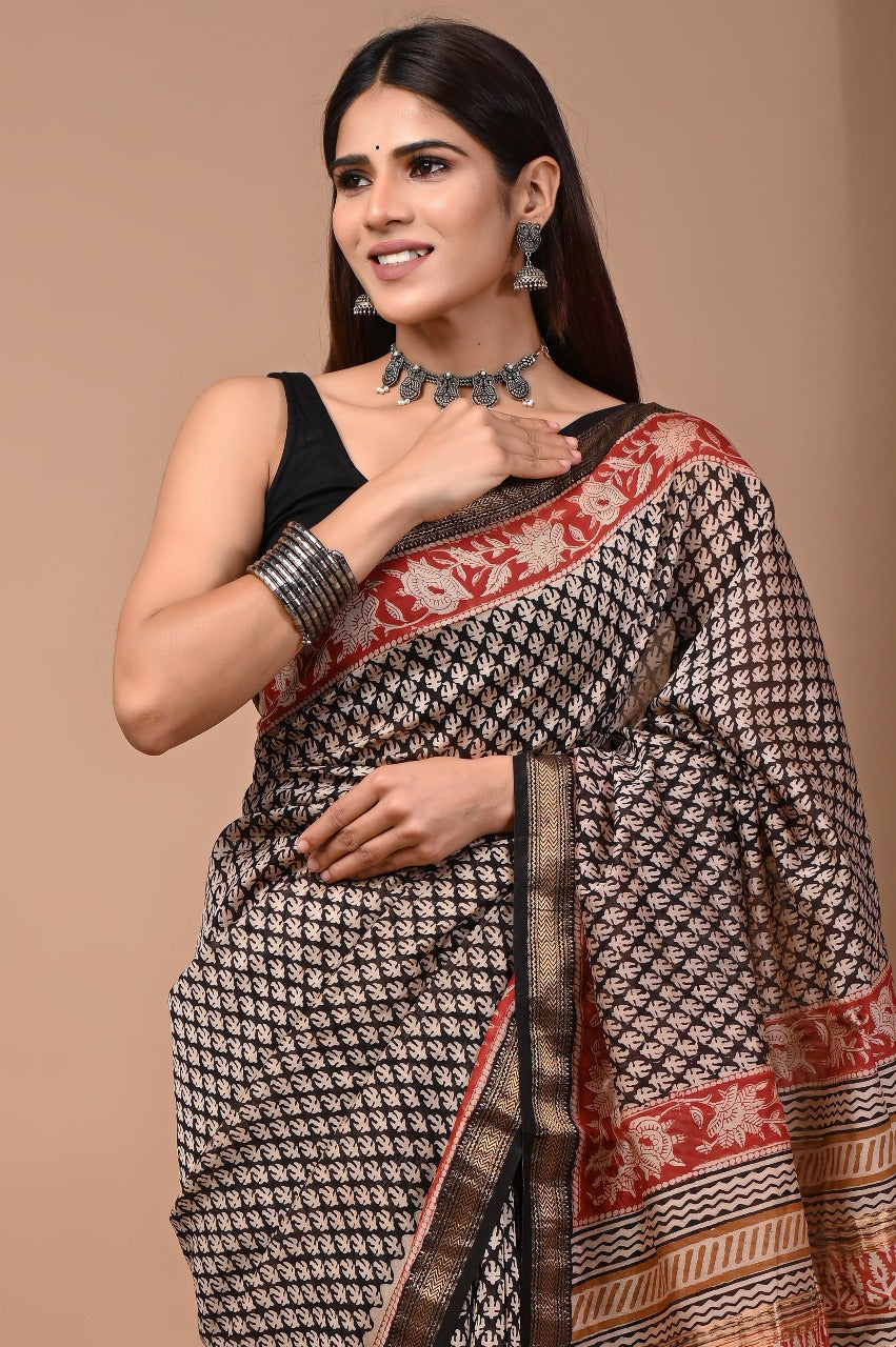 Muktika | Block prints on cotton silk