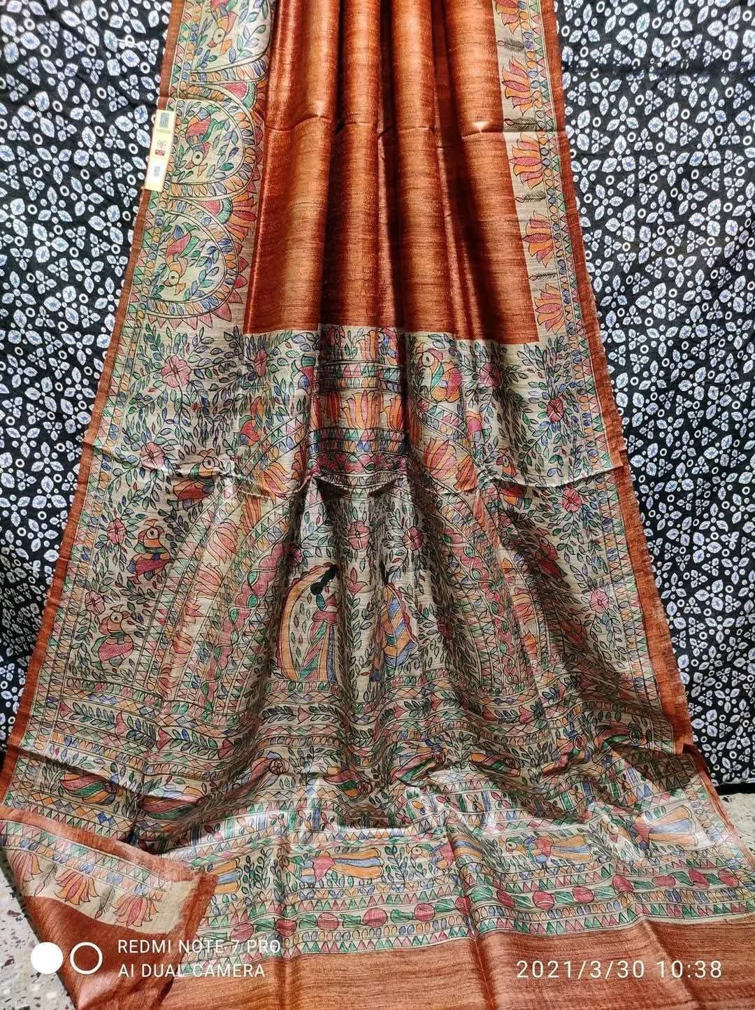 Gyanika | Madubani on Gheecha Tussar Silk