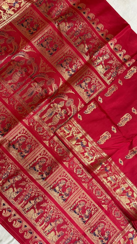 Swarnachari saree.
With silkmark.
Material silk with bp.