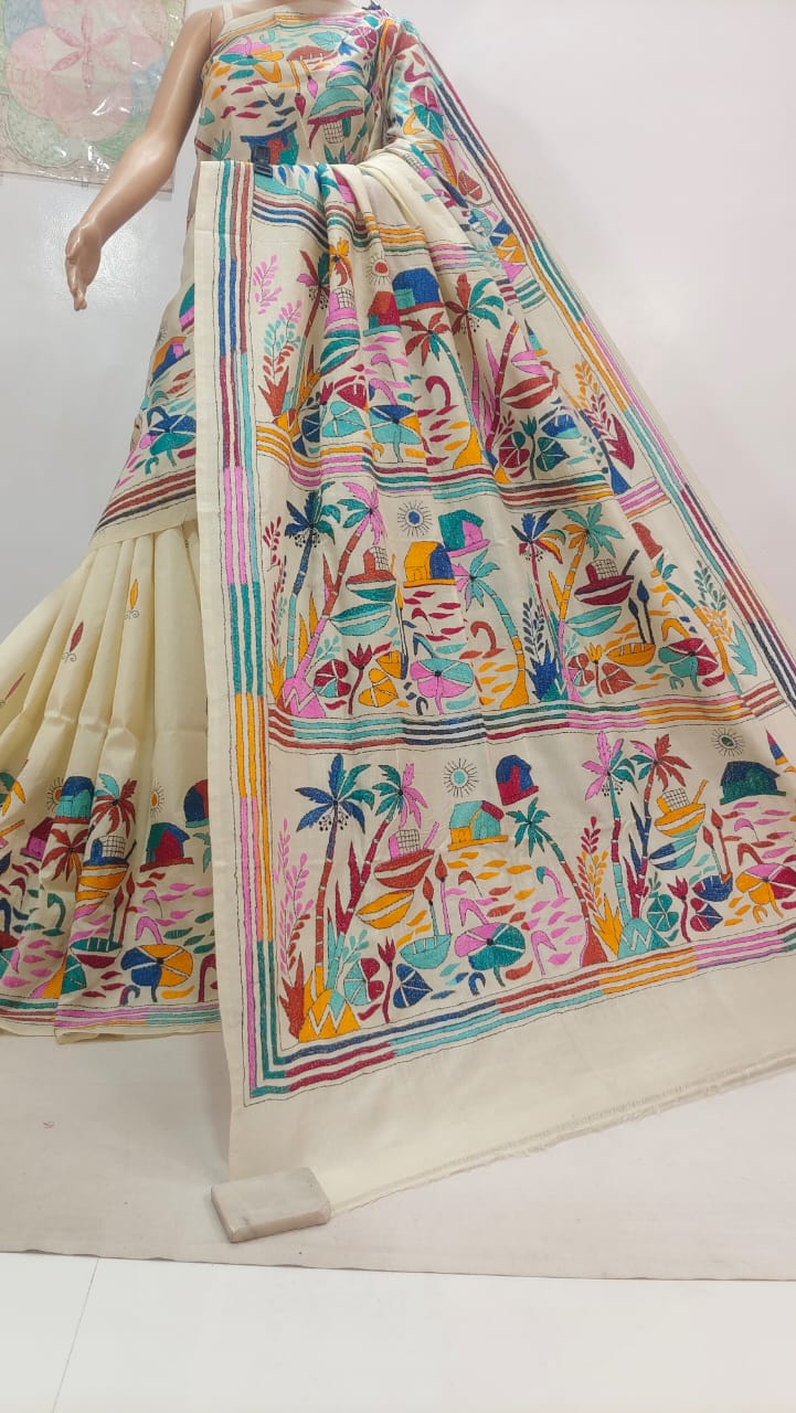 Pure Tassor kanthastich
with bp
Silk mark certified
