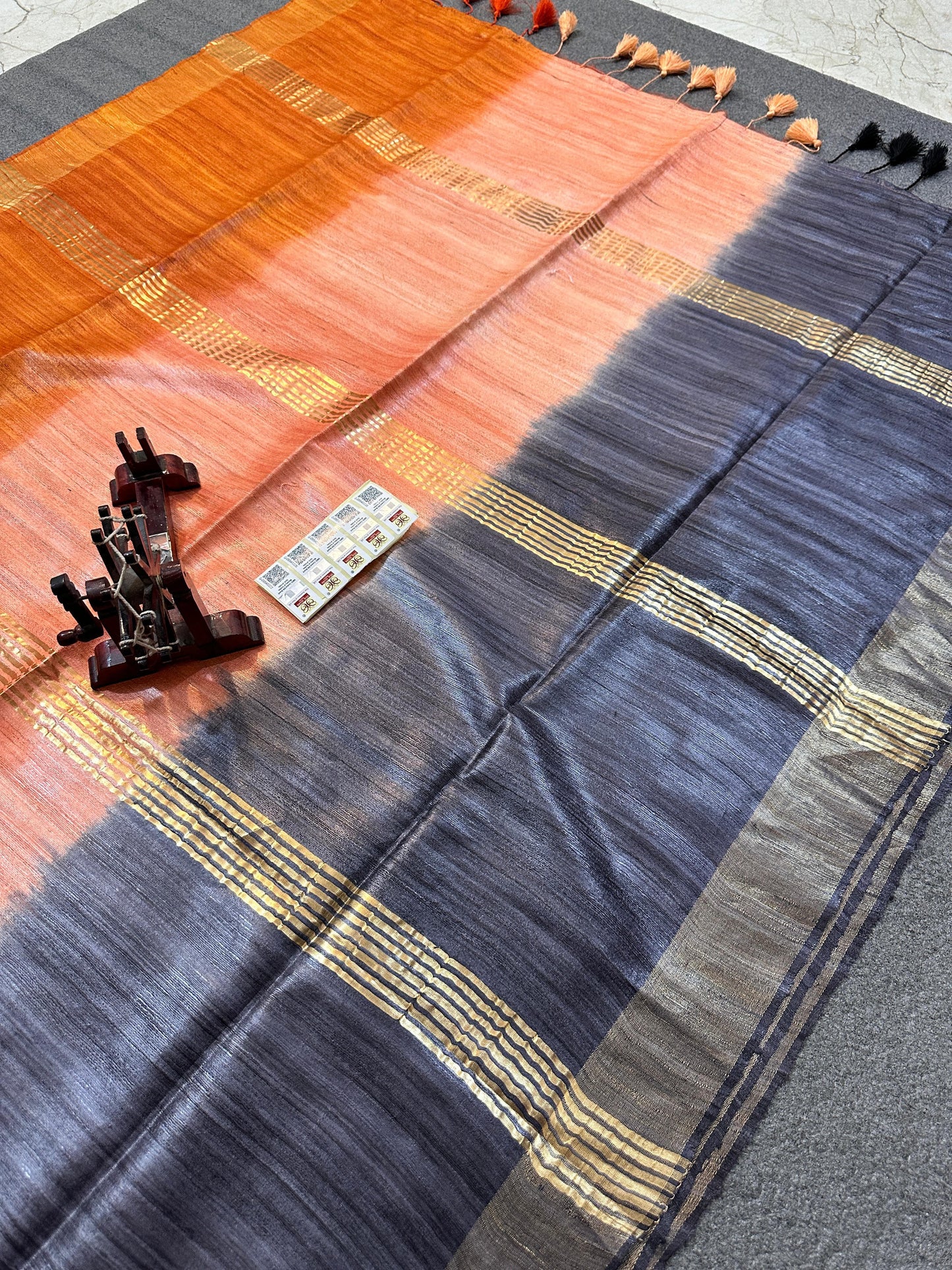 Charnili | Tussar Ghicha Dyed Saree