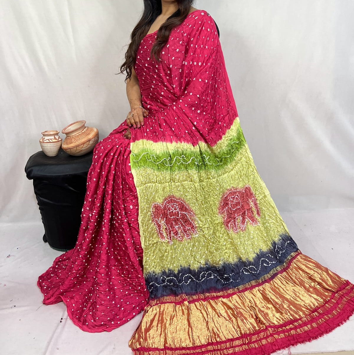 Banlori | Bandhej Saree