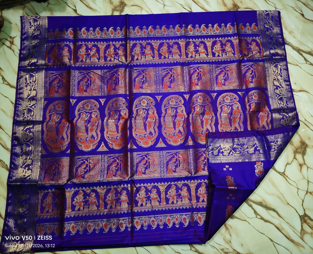 Bishnupuri Meenakari
Swarnochuri
Silk mark certified