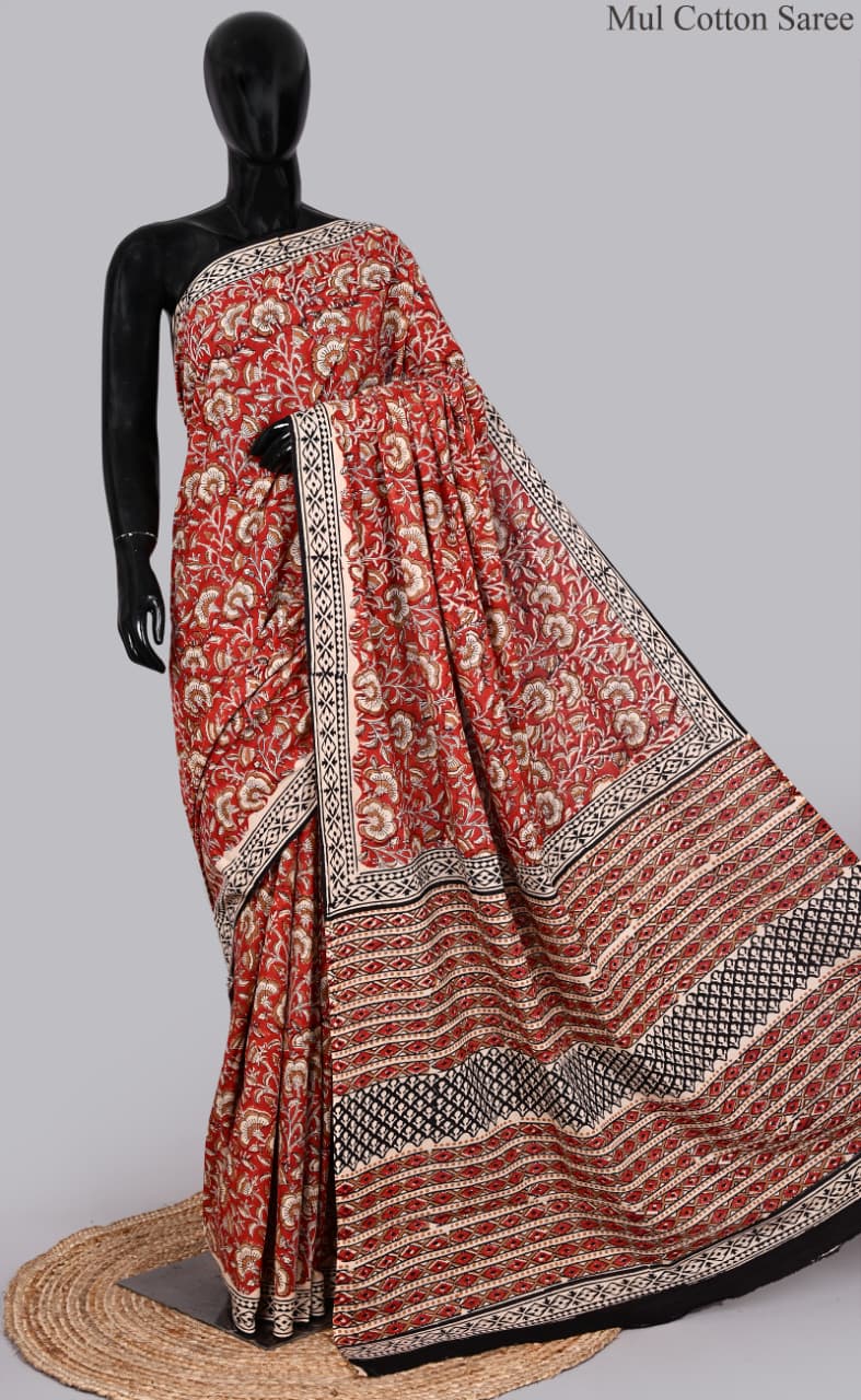 premium Traditional Mulmul CottonBeautiful Pure Soft Mulmul Cotton Sarees available*
Size: 6.30 mtr with blouse
