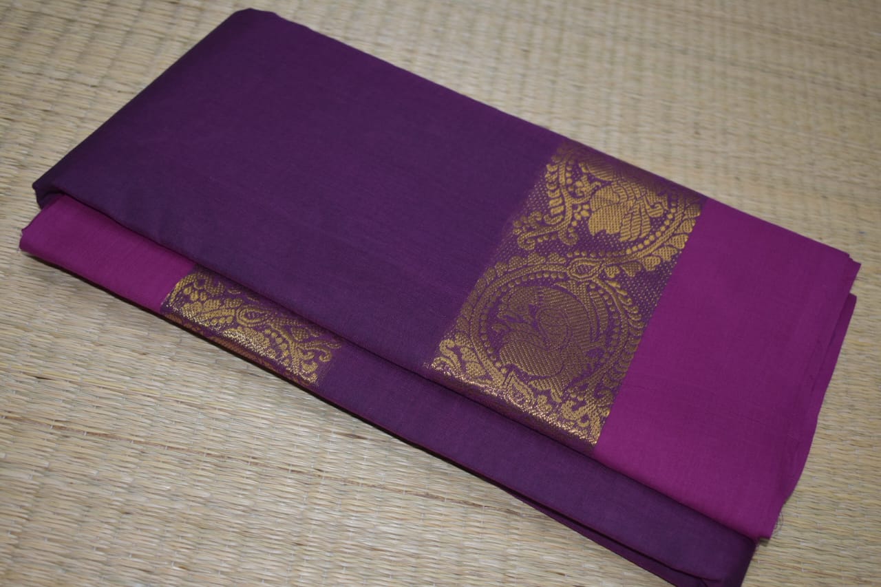 Chettinadu Cotton Saree in Purple