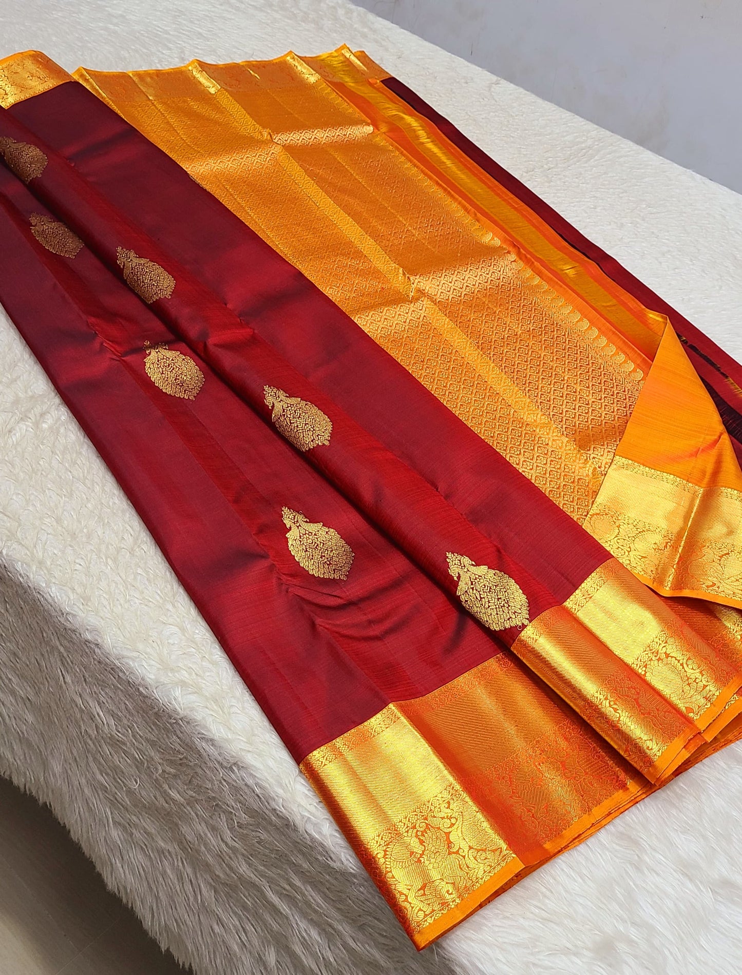Aashnabai | 1G Zari Pure silk kanchipuram saree