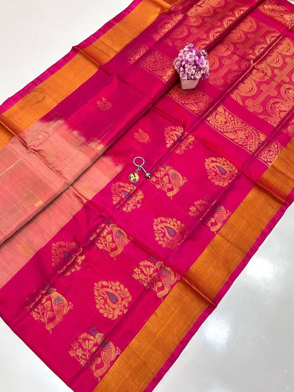 👉 *UPPADA PATTU ANCHU LATHA AND BUTTA SAREES*
👉 *SAREE COMES WITH CONTRAST RICH PALLU AND BLOUSE*
👉 *LIGHT WEIGHT & VERY GOOD QUALITY*