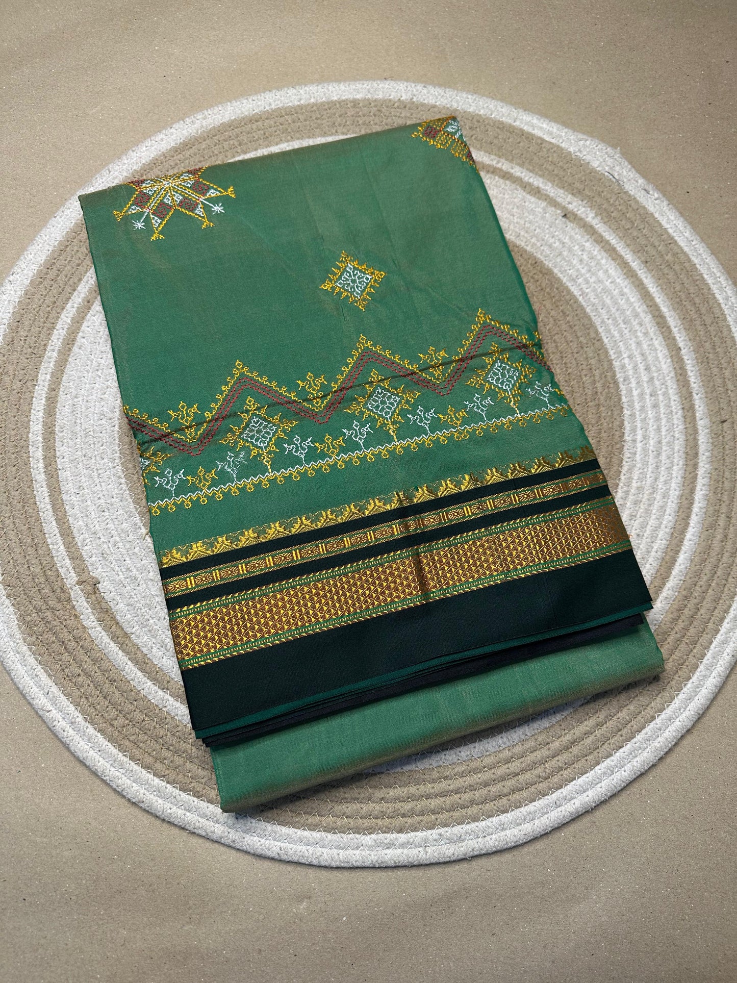 Kasini | Kasuti Work on Cotton Saree