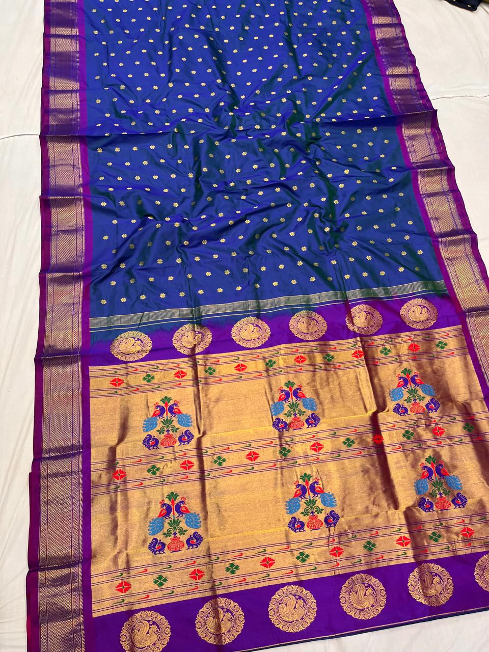 Charuvika | Kalanjali Pure Silk Paithani Saree