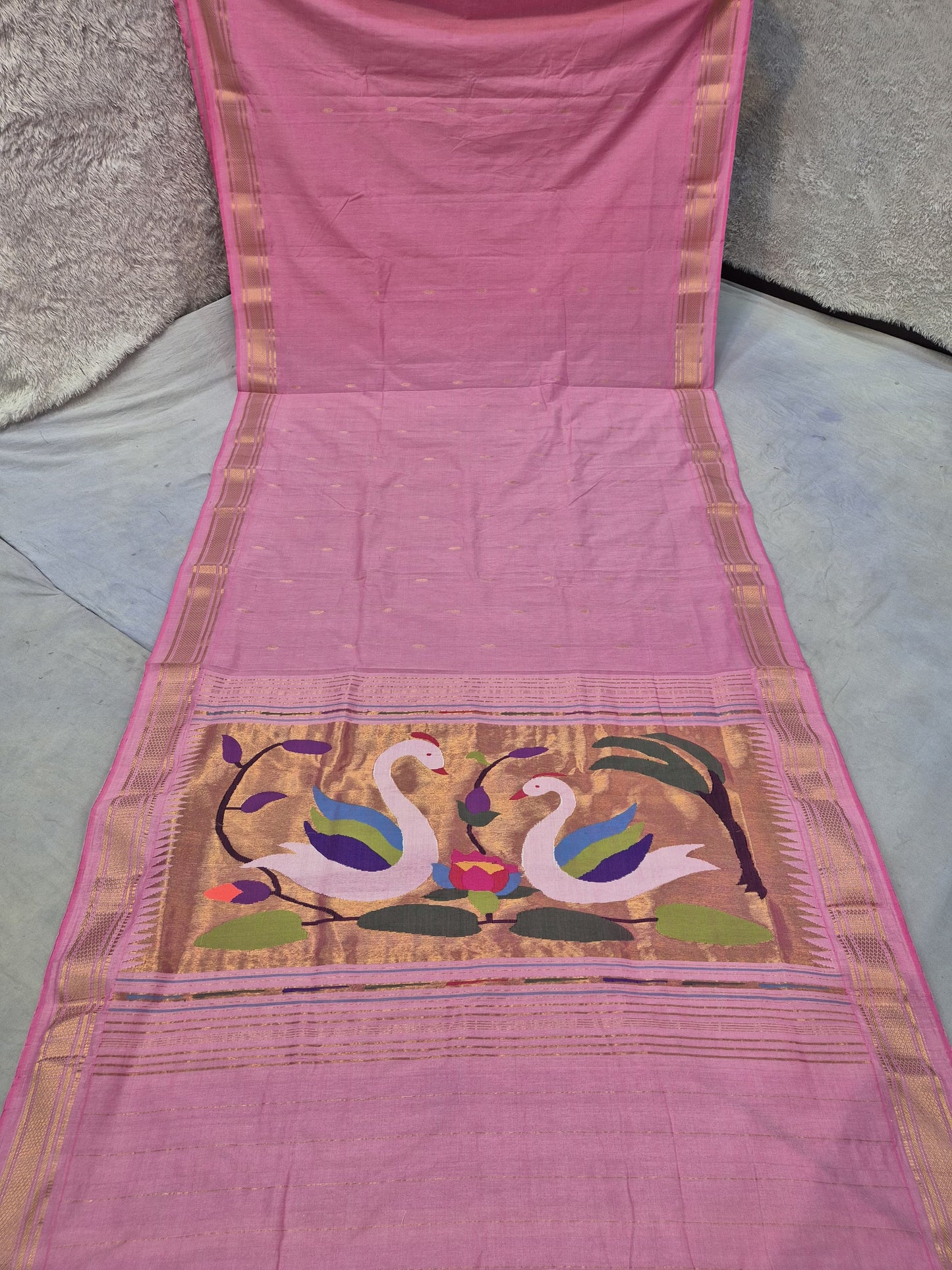 Pure Cotton handwoven paithani saree